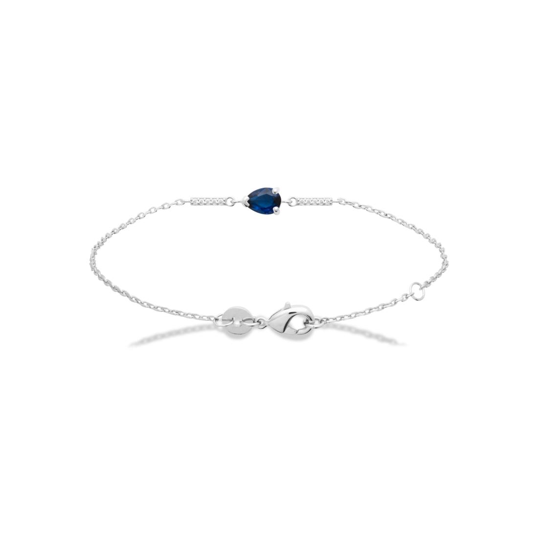 BRACELET ARGENT PIERRE BLEUE