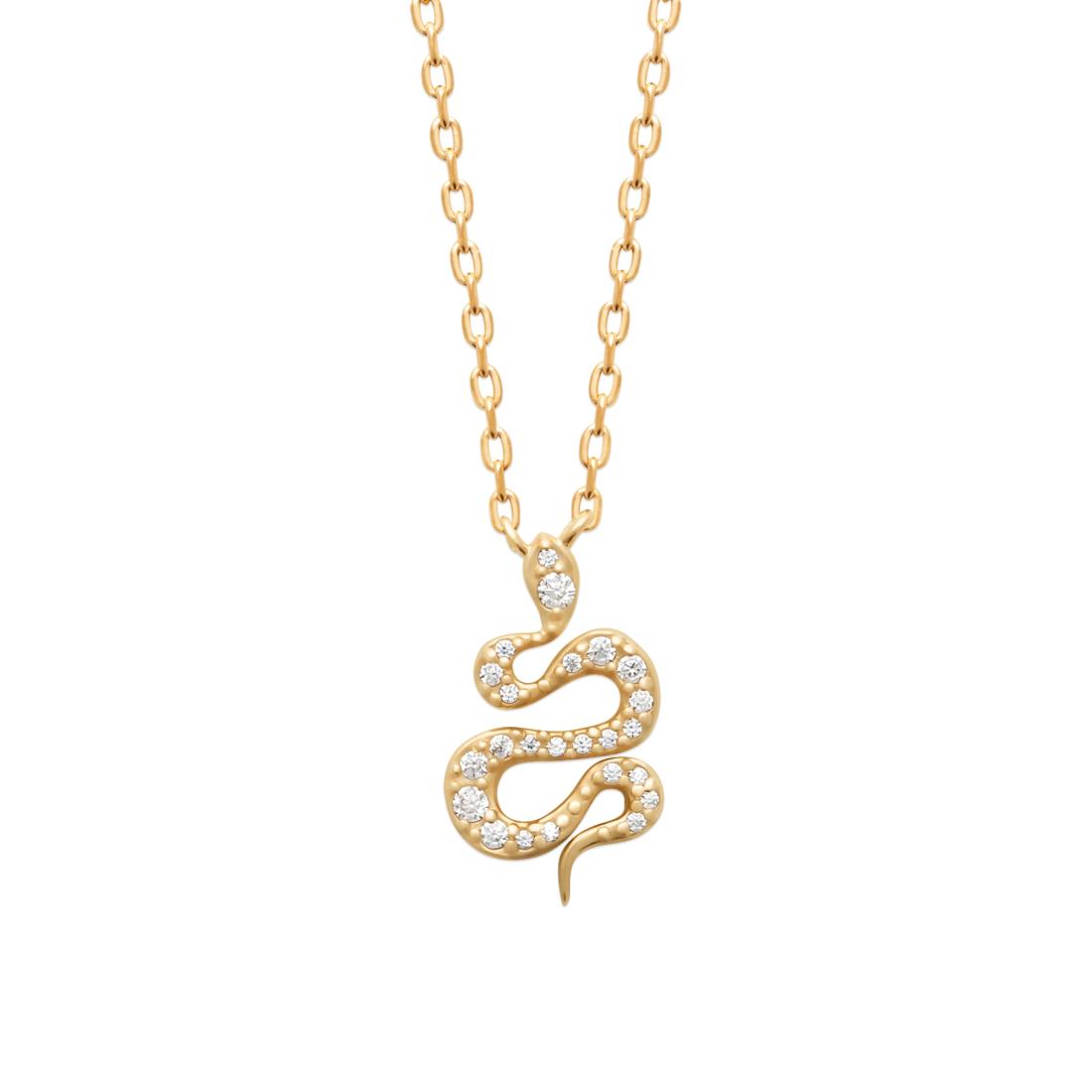 COLLIER PLAQUE OR SERPENT ET OZ